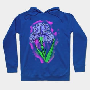 iris flower art Hoodie